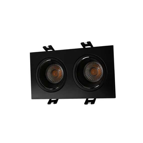 Denkirs DK3072-BK Встраиваемый светильник, IP 20, 10 Вт, GU5.3, LED, черный/черный, пластик