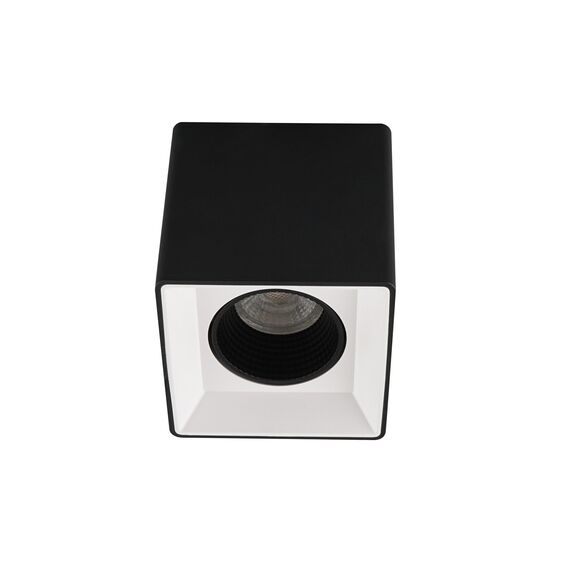 Denkirs DK3080-BW+BK Светильник накладной IP 20, 10 Вт, GU5.3, LED, черно-белый/черный, пластик