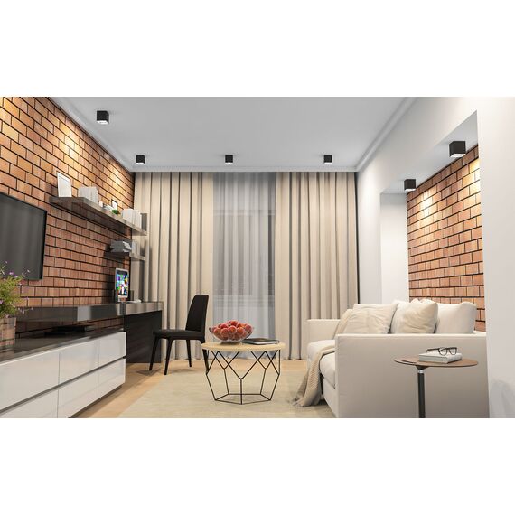 Denkirs DK3080-BW+BK Светильник накладной IP 20, 10 Вт, GU5.3, LED, черно-белый/черный, пластик, изображение 2