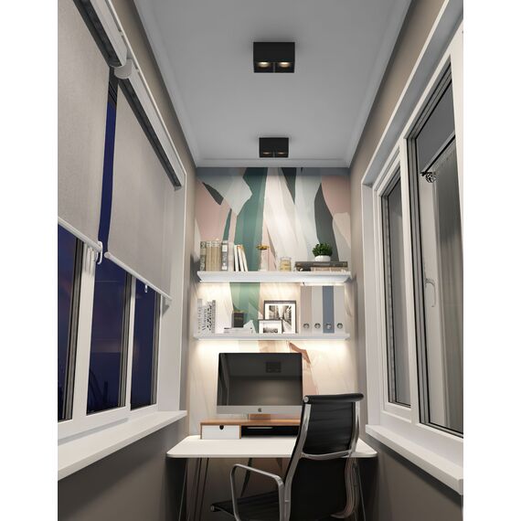 Denkirs DK3085-BK Светильник накладной IP 20, 10 Вт, GU5.3, LED, черный/черный, пластик, изображение 2