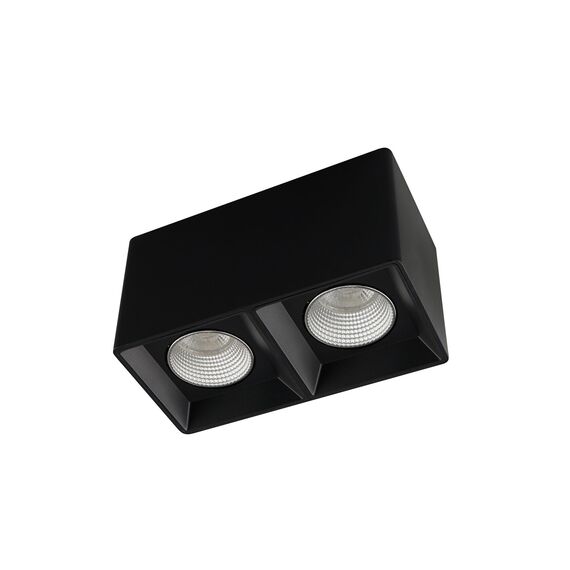 Denkirs DK3085-BK+CH Светильник накладной IP 20, 10 Вт, GU5.3, LED, черный/хром, пластик
