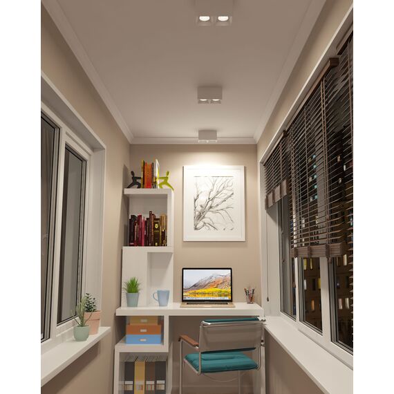 Denkirs DK3085-WH Светильник накладной IP 20, 10 Вт, GU5.3, LED, белый/белый, пластик, изображение 2