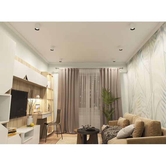 Denkirs DK3090-WB+WH Светильник накладной IP 20, 10 Вт, GU5.3, LED, бело-черный/белый, пластик, изображение 2