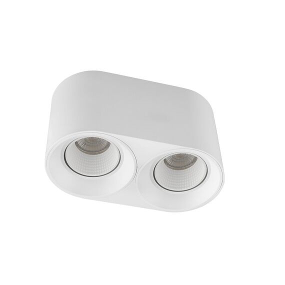 Denkirs DK3096-WH Светильник накладной IP 20, 10 Вт, GU5.3, LED, белый/белый, пластик