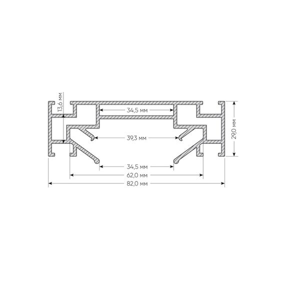 Denkirs TR3030-AL Закладной профиль для натяжного потолка 2м, изображение 5