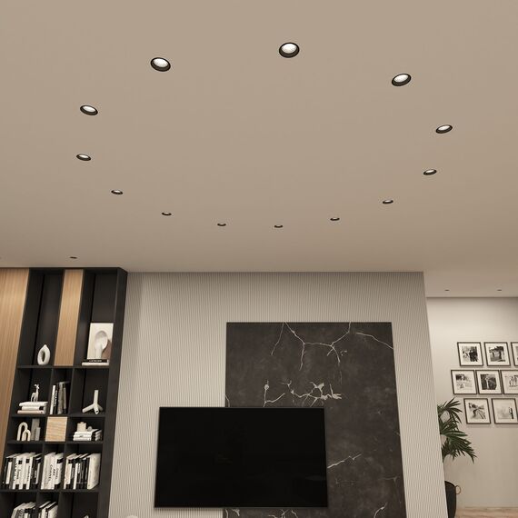 Denkirs DK3055-BK Встраиваемый светильник, IP 20, 10 Вт, GU5.3, LED, черный, пластик, изображение 3