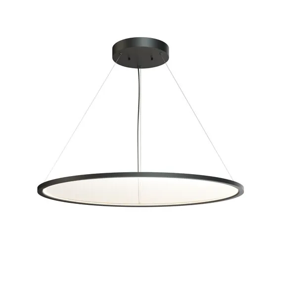 Denkirs DK6620-BK Подвесной горизонтальный светильник Veil со светодиодом H900 d1000 220V 82W 3000-6000K IP20 черный алюминий, изображение 4