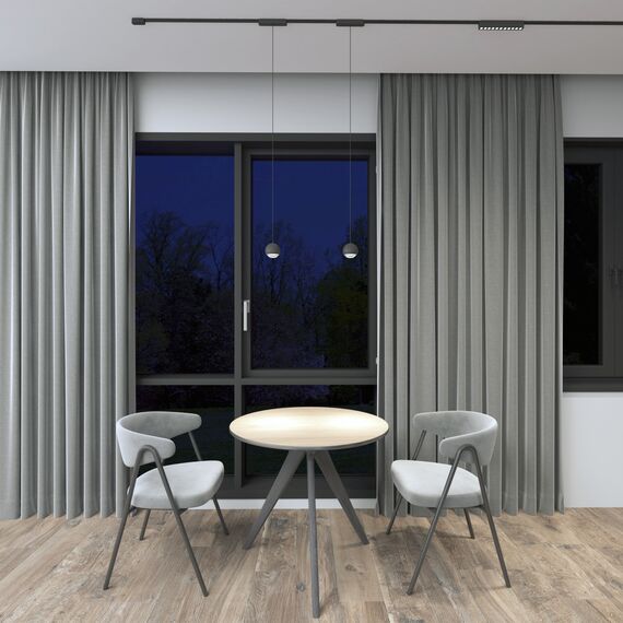 Denkirs DK5308-BK Светильник для трека Air, серия Grill 3000 со светодиодом, L230*W26*H60мм, 48V DC, 12W, RA?90, 36°, 3000K, IP20, черный, алюминий, изображение 6