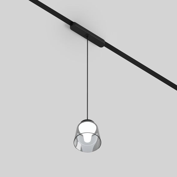 Denkirs DK5377-BK Светильник для трека Air, серия Hang 2700-6500 со светодиодом, ?90*86mm, 48V DC, 4W, RA?95, 120°, 2700-6500K, IP20, черный, алюминий, стекло, акрил