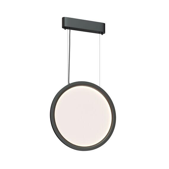Denkirs DK6604-BK Подвесной вертикальный светильник Veil со светодиодом H1500 d450 220V 36W 3000-6000K IP20 черный алюминий, изображение 3