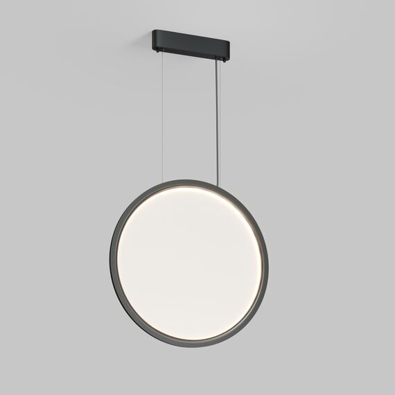 Denkirs DK6606-BK Подвесной вертикальный светильник Veil со светодиодом H1700 d600 220V 48W 3000-6000K IP20 черный алюминий, изображение 3