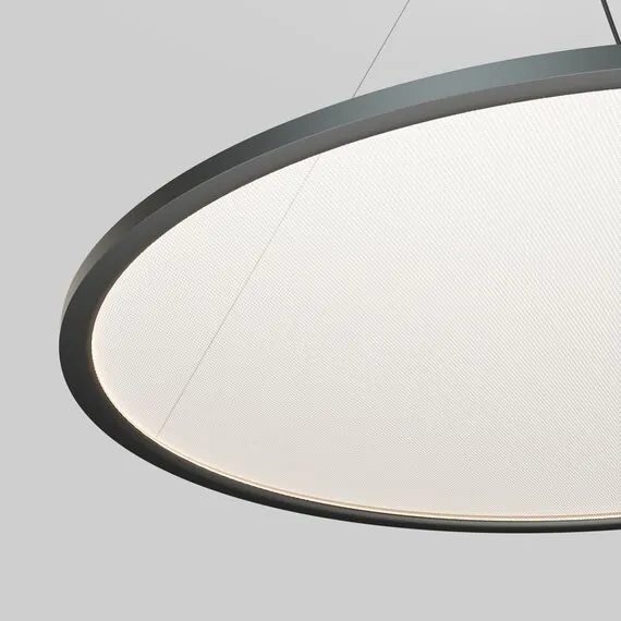Denkirs DK6620-BK Подвесной горизонтальный светильник Veil со светодиодом H900 d1000 220V 82W 3000-6000K IP20 черный алюминий, изображение 3
