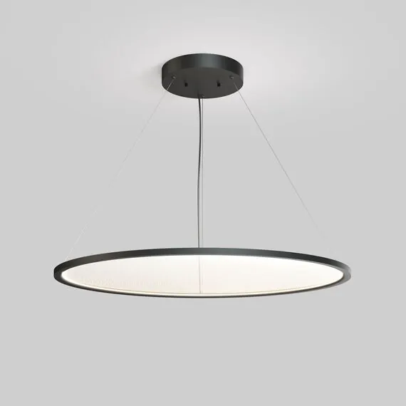 Denkirs DK6620-BK Подвесной горизонтальный светильник Veil со светодиодом H900 d1000 220V 82W 3000-6000K IP20 черный алюминий