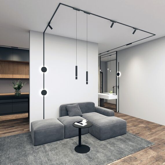 Denkirs DK5375-BK Светильник для трека Air, серия Hang 2700-6500 со светодиодом, ?35*257мм, 48V DC, 5W, RA?95, 24°, 2700-6500K, IP20, черный, алюминий, изображение 6