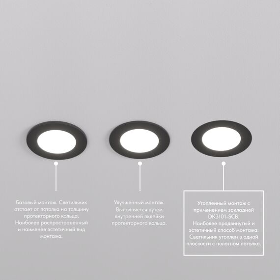Denkirs DK3101-BK Встраиваемый влагозащищенный светильник, IP65, до 10 Вт, LED, GU5,3, черный, изображение 5