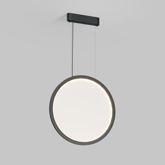 Denkirs DK6606-BK Подвесной вертикальный светильник Veil со светодиодом H1700 d600 220V 48W 3000-6000K IP20 черный алюминий