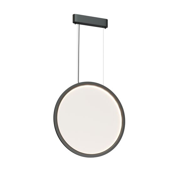Denkirs DK6606-BK Подвесной вертикальный светильник Veil со светодиодом H1700 d600 220V 48W 3000-6000K IP20 черный алюминий, изображение 6