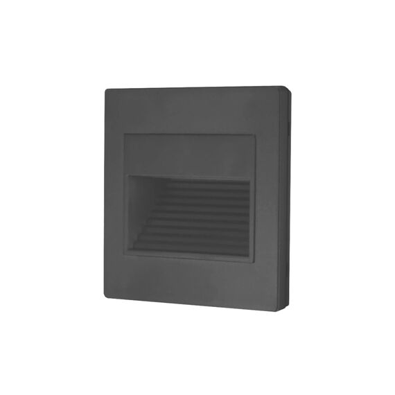 Denkirs DK3050-BK Светильник встраиваемый в стену, IP 20, LED 3000, 1 Вт, черный пластик