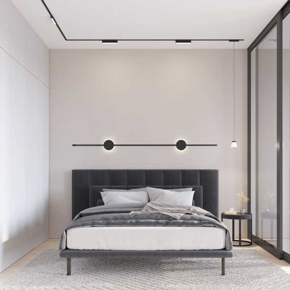Denkirs DK5300-BK Светильник для трека Air, серия Linear 3000 со светодиодом, L230*W26*H36мм, 48V DC, 9W, RA?90, 120°, 3000K, IP20, черный, алюминий, изображение 5