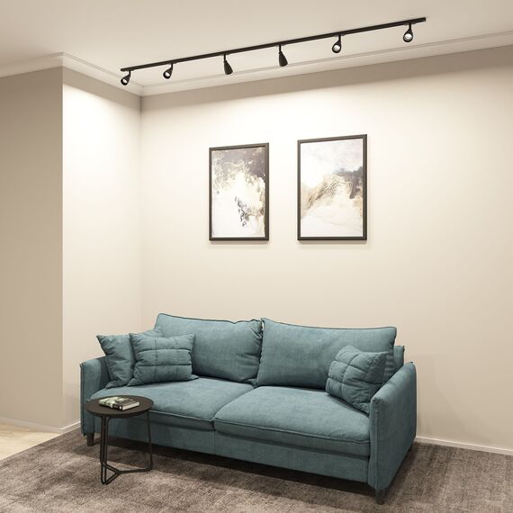 Denkirs DK6050-BK Трековый светильник IP 20, 15 Вт, GU10, черный, алюминий, пластик, изображение 4
