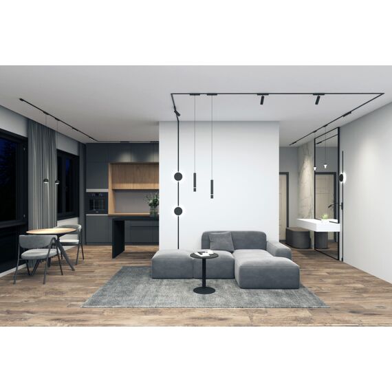Denkirs DK5371-BK Светильник для трека Air, серия Spot 2700-6500 со светодиодом, ?50*H160мм, 48V DC, 12W, RA?95, 24°, 2700-6500K, IP20, черный, алюминий, изображение 4
