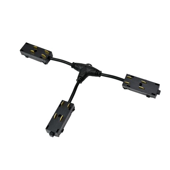 Denkirs TR2115-BK Гибкий Т-образный, электрический коннектор трека SMART, черный