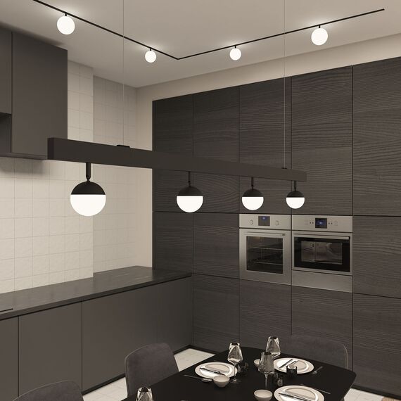Denkirs DK8050-BK Рассеивающий светильник SMART MOON 5W DIM 3000K-6000K, ?100мм, черный, акрил, изображение 7