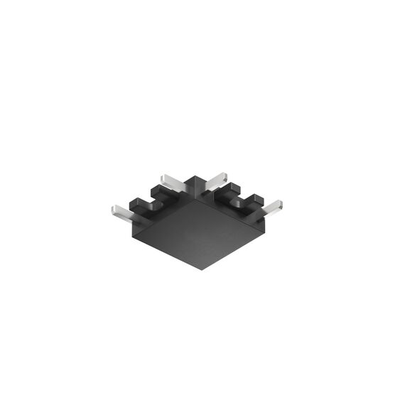 Denkirs TR5211-BK Угловой соединитель 90° потолок-потолок, для трека Air, серия Base, черный, пластик, изображение 3
