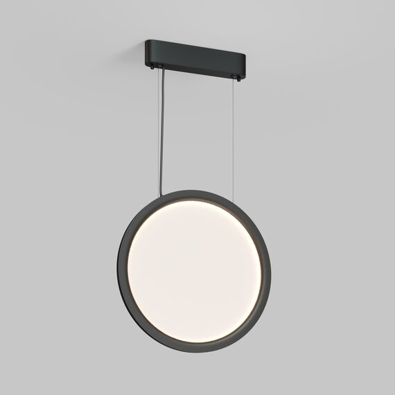 Denkirs DK6604-BK Подвесной вертикальный светильник Veil со светодиодом H1500 d450 220V 36W 3000-6000K IP20 черный алюминий