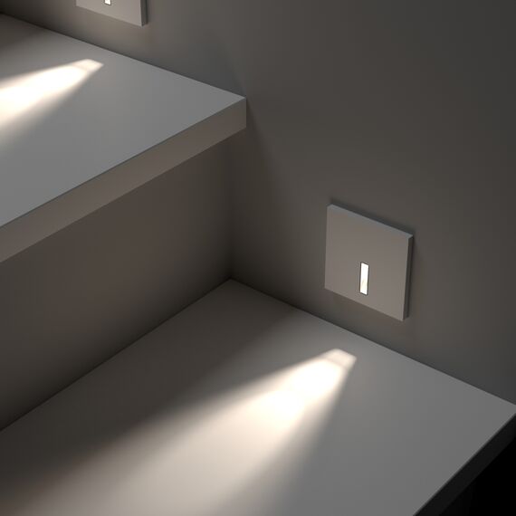 Denkirs DK1030-WH Светильник встраиваемый в стену, IP 20, LED 3000K, 3 Вт, белый, алюминий, изображение 2