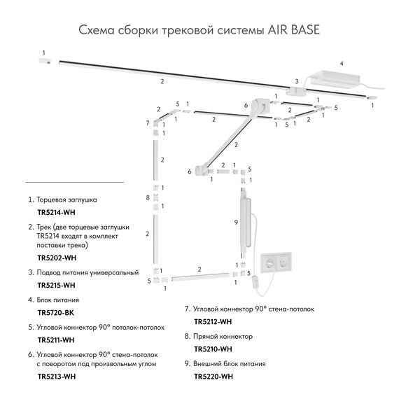 Denkirs TR5202-WH Трек Air, серия Base, 2м, 48V DC, IP20, белый, алюминий, изображение 4