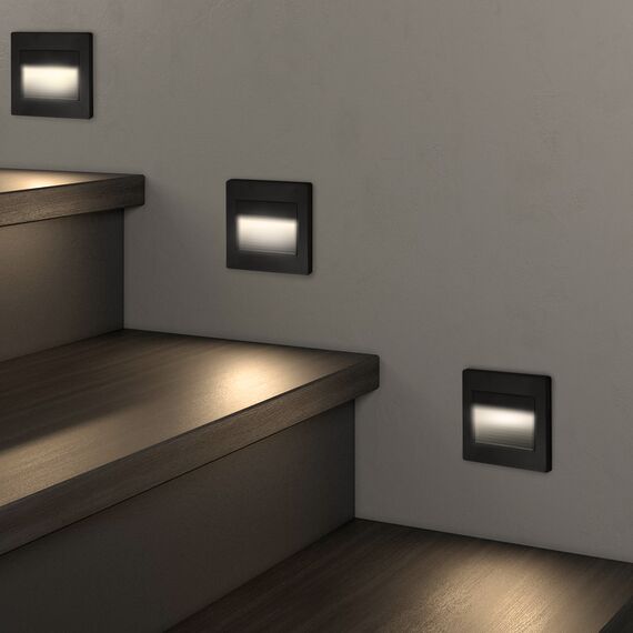 Denkirs DK3050-BK Светильник встраиваемый в стену, IP 20, LED 3000, 1 Вт, черный пластик, изображение 3