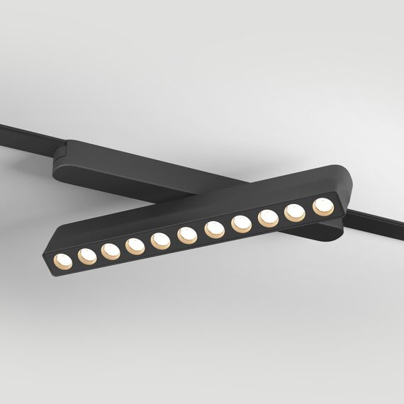 Denkirs DK5308-BK Светильник для трека Air, серия Grill 3000 со светодиодом, L230*W26*H60мм, 48V DC, 12W, RA?90, 36°, 3000K, IP20, черный, алюминий, изображение 2