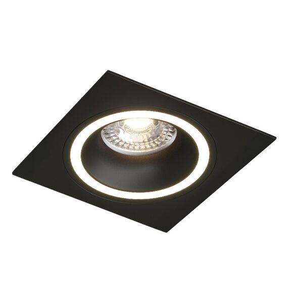 Denkirs DK2061-BK Встраиваемый светильник IP 20, до 15 Вт, GU10, LED, черный, алюминий
