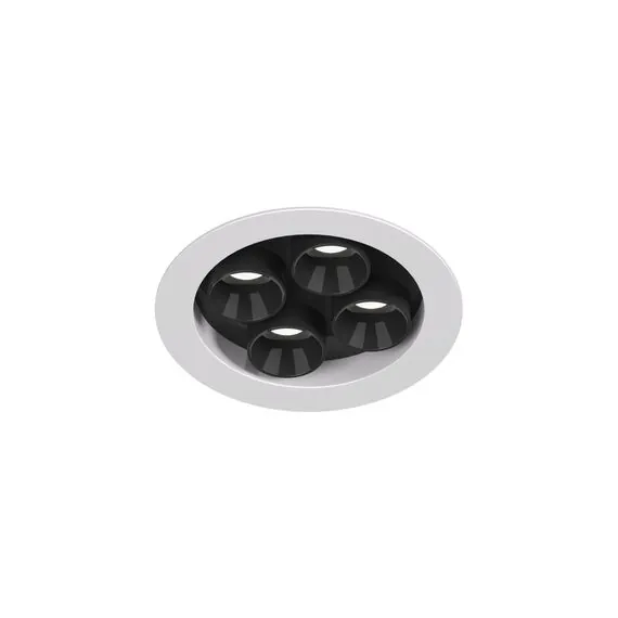 Denkirs DK2510-WB Встраиваемый светильник SPACE со светодиодом d65 220V 8W 38° 4000К IP20 белый/черный алюминий, изображение 4