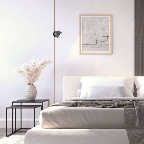 Denkirs DK5542-BK Поворотный светильник для трека-ремня Belty, серия Spot, со светодиодом, D100*H107мм, 48V DC, 12W, RA90, 120°, 4000K, IP20, черный, алюминий, изображение 7