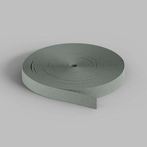 Denkirs TR5502-LG Гибкий трек-ремень Belty, серия Base, 20м, 48V DC, IP20, светло-серый, ткань, медь