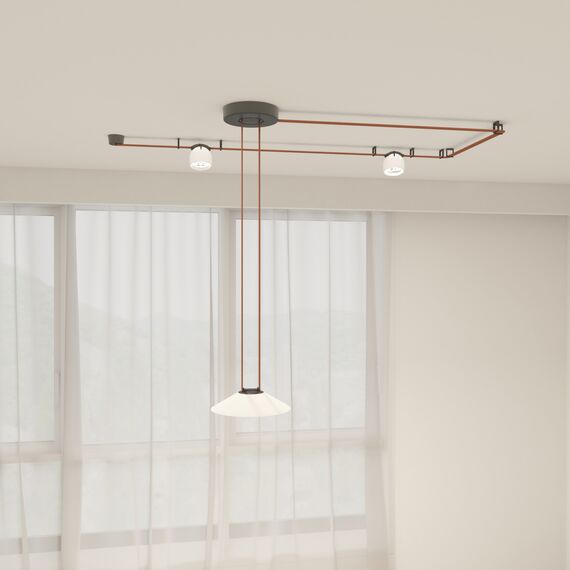 Denkirs DK5564-WH+BK Cветильник для трека-ремня Belty, серия Flow, со светодиодом, D300*H71мм, 48V DC, 20W, RA90, 120°, 4000K, IP20, белый с черным, алюминий, изображение 7