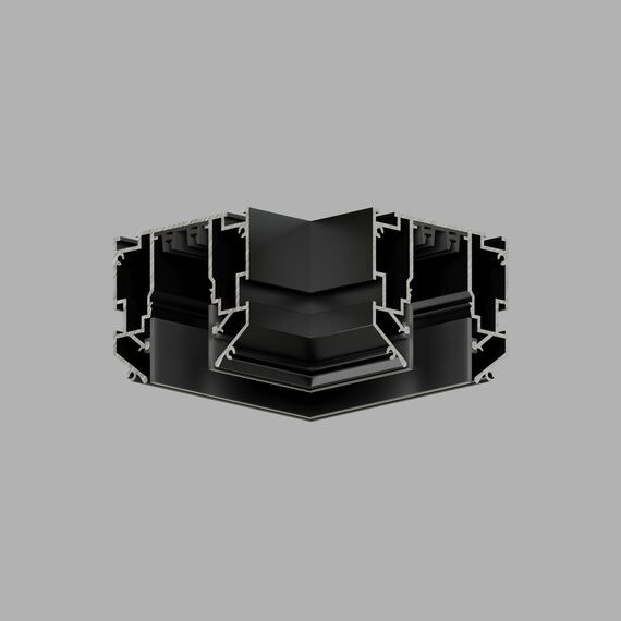 Denkirs TR2026-BK Угловой элемент 90° трека SMART ONE, алюминий, черный