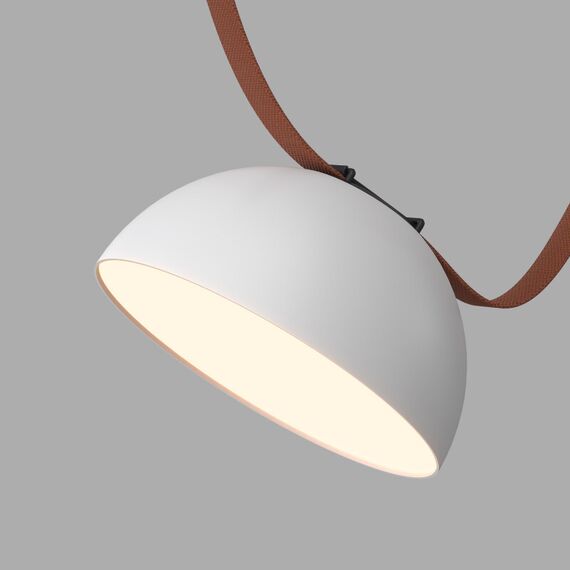 Denkirs DK5561-WH+BK Cветильник для трека-ремня Belty, серия Flow, со светодиодом, D220*H117мм, 48V DC, 24W, RA90, 120°, 3000K, IP20, белый с черным, алюминий, изображение 2