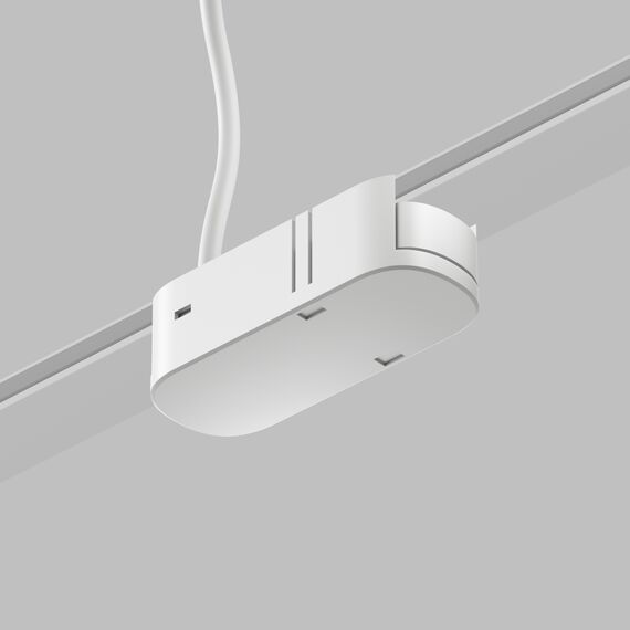 Denkirs TR5215-WH Подвод питания универсальный (середина/торец), серия Base, 48V DC, IP20, белый, пластик, изображение 2