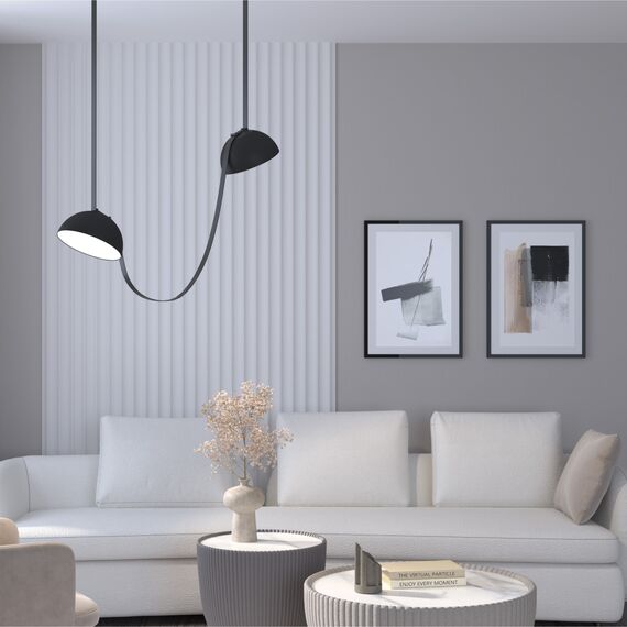 Denkirs DK5560-BK Cветильник для трека-ремня Belty, серия Flow со светодиодом, D220*H117мм, 48V DC, 24W, RA90, 120°, 4000K, IP20, черный, алюминий, изображение 6