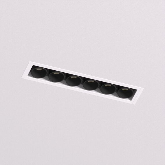 Denkirs DK2531-WB Встраиваемый светильник SPACE со светодиодом под шпатлевку L126mm 220V 10W 38° 4000К IP20 белый/черный алюминий, изображение 2