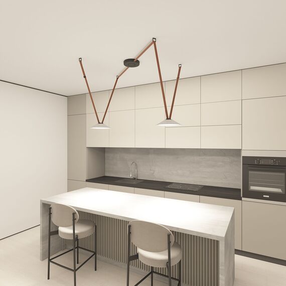 Denkirs DK5564-WH+BK Cветильник для трека-ремня Belty, серия Flow, со светодиодом, D300*H71мм, 48V DC, 20W, RA90, 120°, 4000K, IP20, белый с черным, алюминий, изображение 6