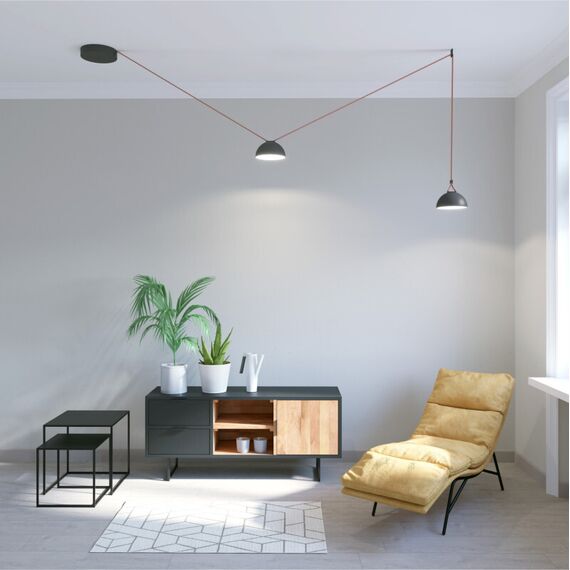 Denkirs DK5561-BK Cветильник для трека-ремня Belty, серия Flow со светодиодом, D220*H117мм, 48V DC, 24W, RA90, 120°, 3000K, IP20, черный, алюминий, изображение 7