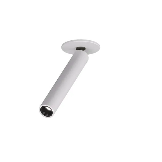 Denkirs DK2517-WB Поворотный встраиваемый светильник SPACE со светодиодом H138mm d23mm 220V 8W 38° 4000К IP20 белый/черный алюминий, изображение 6