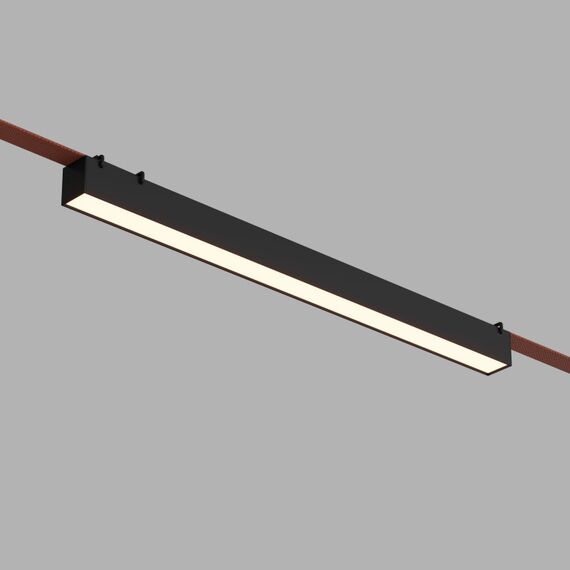Denkirs DK5577-BK Cветильник для трека-ремня Belty, серия Linear, со светодиодом, L642*W40*H45мм, 48V DC, 24W, RA90, 120°, 3000K, IP20, черный, алюминий