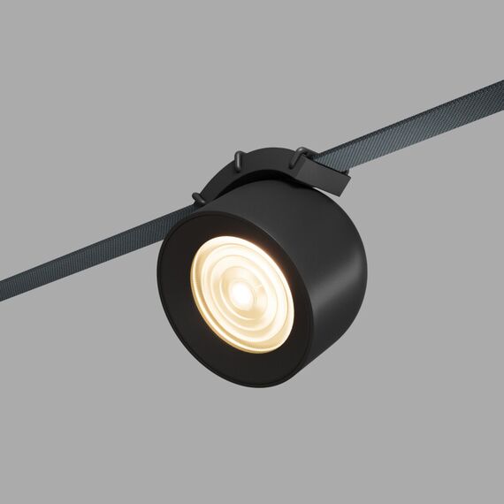 Denkirs DK5541-BK Поворотный светильник для трека-ремня Belty, серия Spot, со светодиодом, D100*H107мм, 48V DC, 12W, RA90, 38°, 3000K, IP20, черный, алюминий, изображение 2