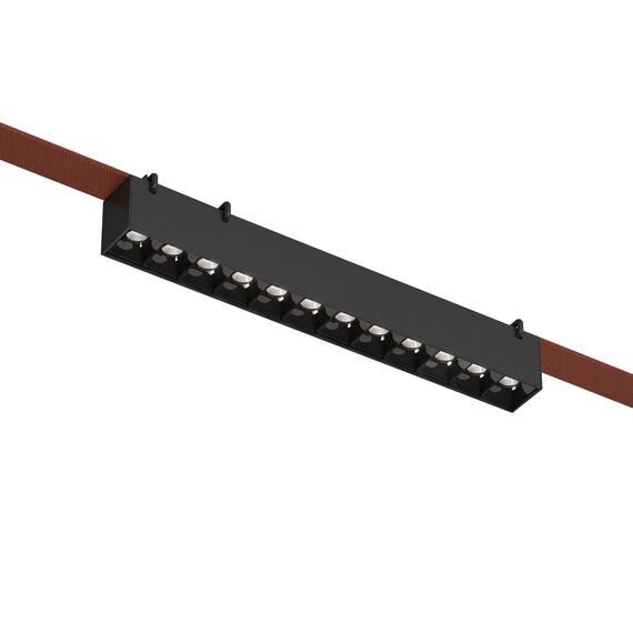 Denkirs DK5570-BK Cветильник для трека-ремня Belty, серия Grill, со светодиодом, L323*W40*H45, 48V DC, 12W, RA90, 24°, 4000K, IP20, черный, алюминий, изображение 3