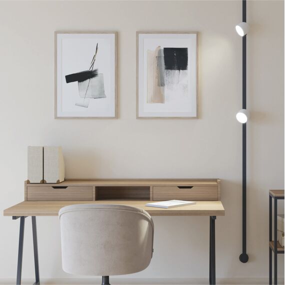 Denkirs DK5543-WH+BK Поворотный светильник для трека-ремня Belty, серия Spot, со светодиодом, D100*H107мм, 48V DC, 12W, RA90, 120°, 3000K, IP20, белый с черным, алюминий, изображение 7